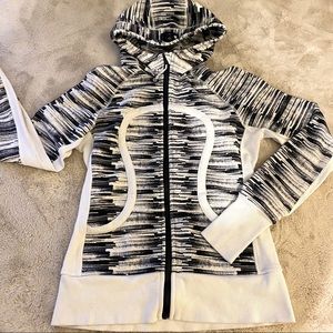 Black and White Striped Lululemon Sweatshirt